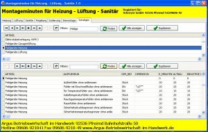 Arbeitszeiten, Minutenlisten, Kalkulation, Deckungsbeitrag, Stundensatz ...